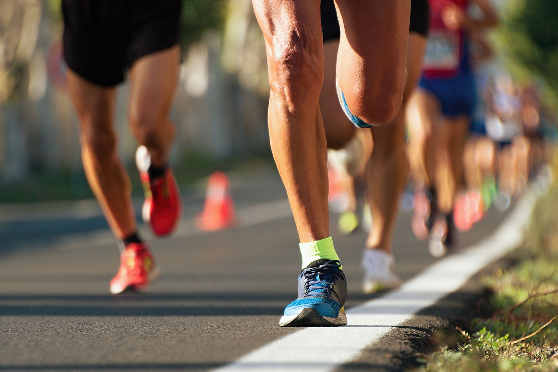 People running a marathon