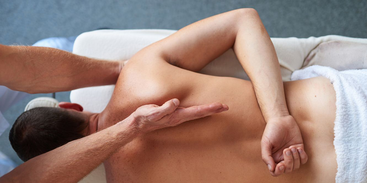 man getting a massage on his back