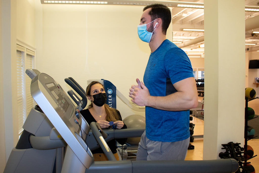 man on treadmill